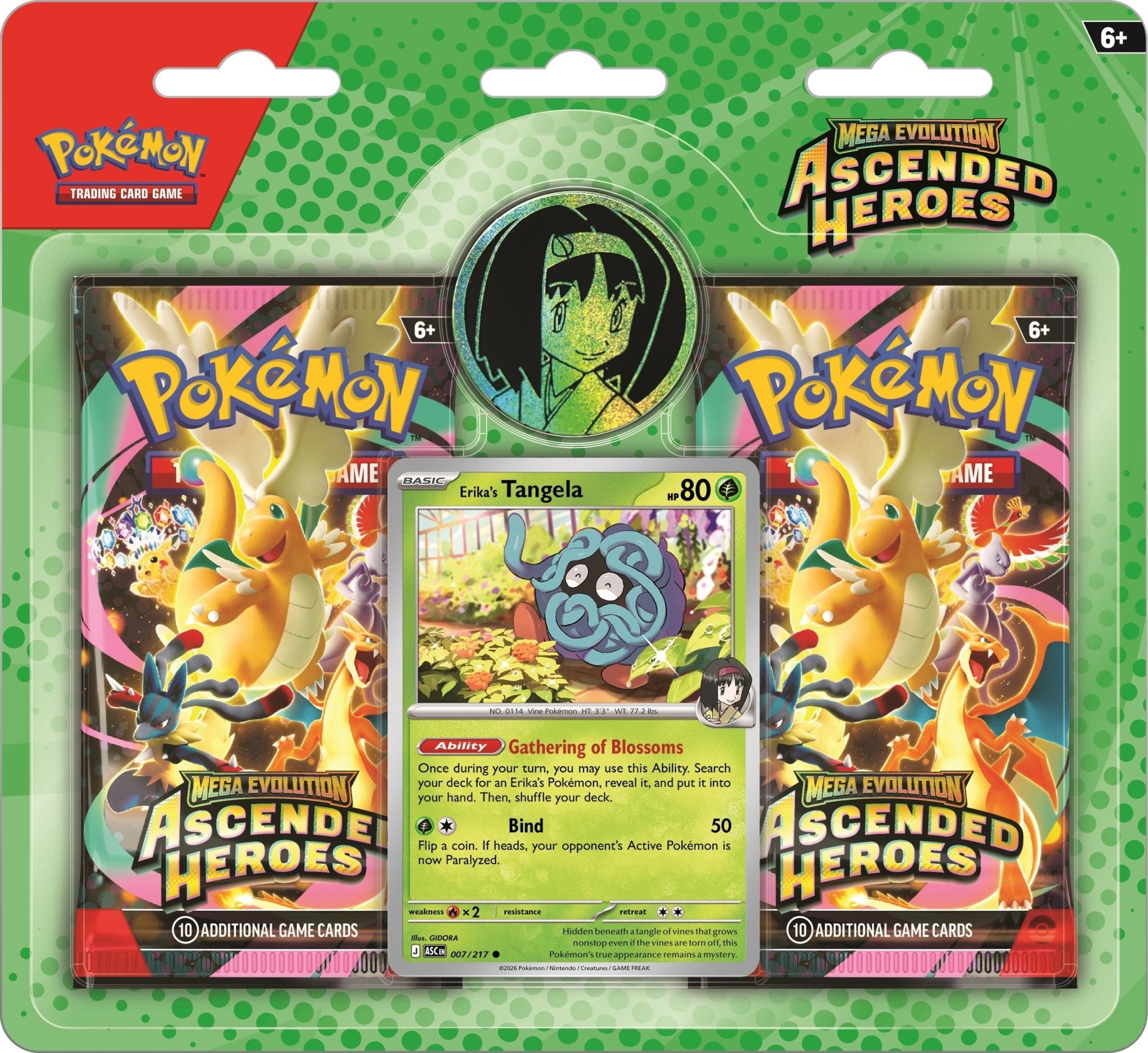 Pokemon Pokémon TCG: Mega Evolution- Ascended Heroes Collection 2 Pack Blister - Image 3