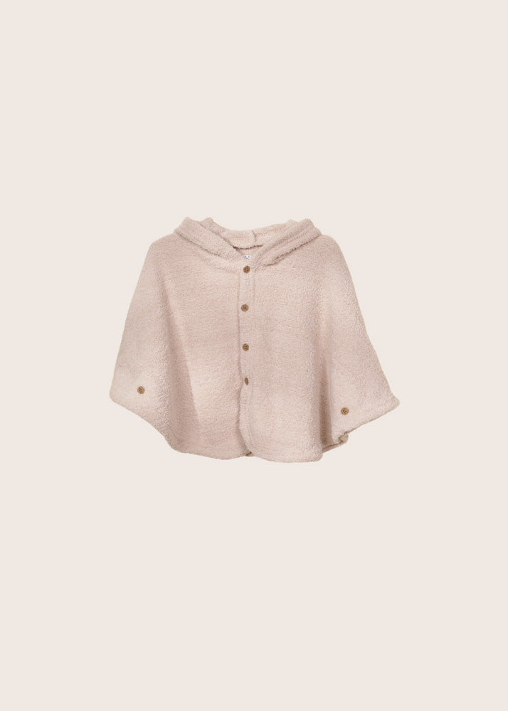 Rise Little Earthling Fleece Poncho - Cream / 12-18m - Image 2