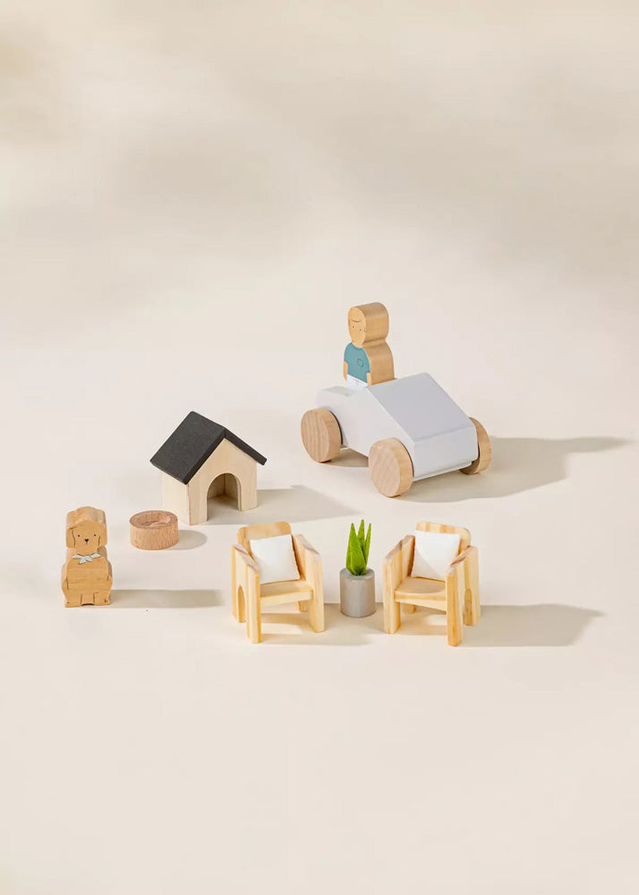 Coco Village Wooden Doll House Outdoor Furniture (8pcs) - Image 11