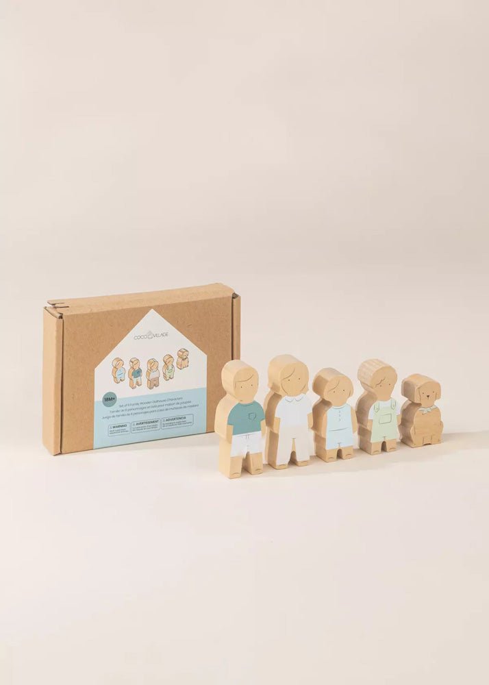 Coco Village Set of 5 Family Wooden Dollhouse characters - Image 10