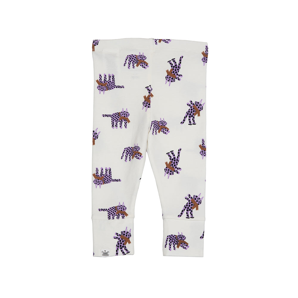 rise little earthling Cuffed Legging BGFKB07 - Antique White Leopard / 12-18m - Image 2