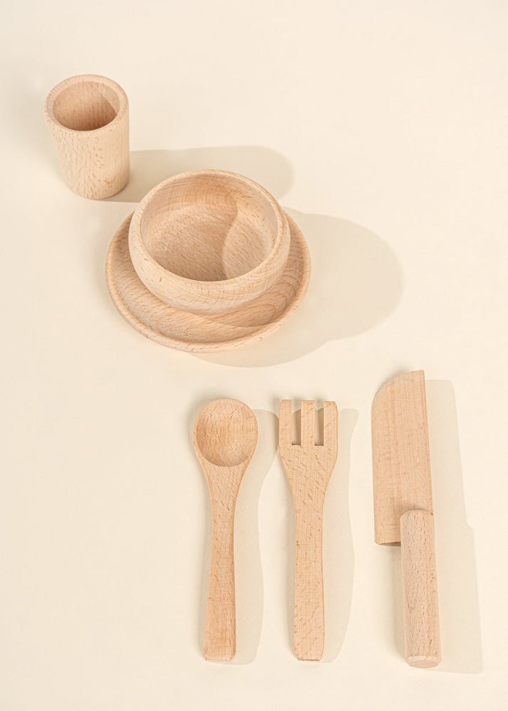 Coco Village Wooden Dinnerware Playset (12 Pcs) - Image 7