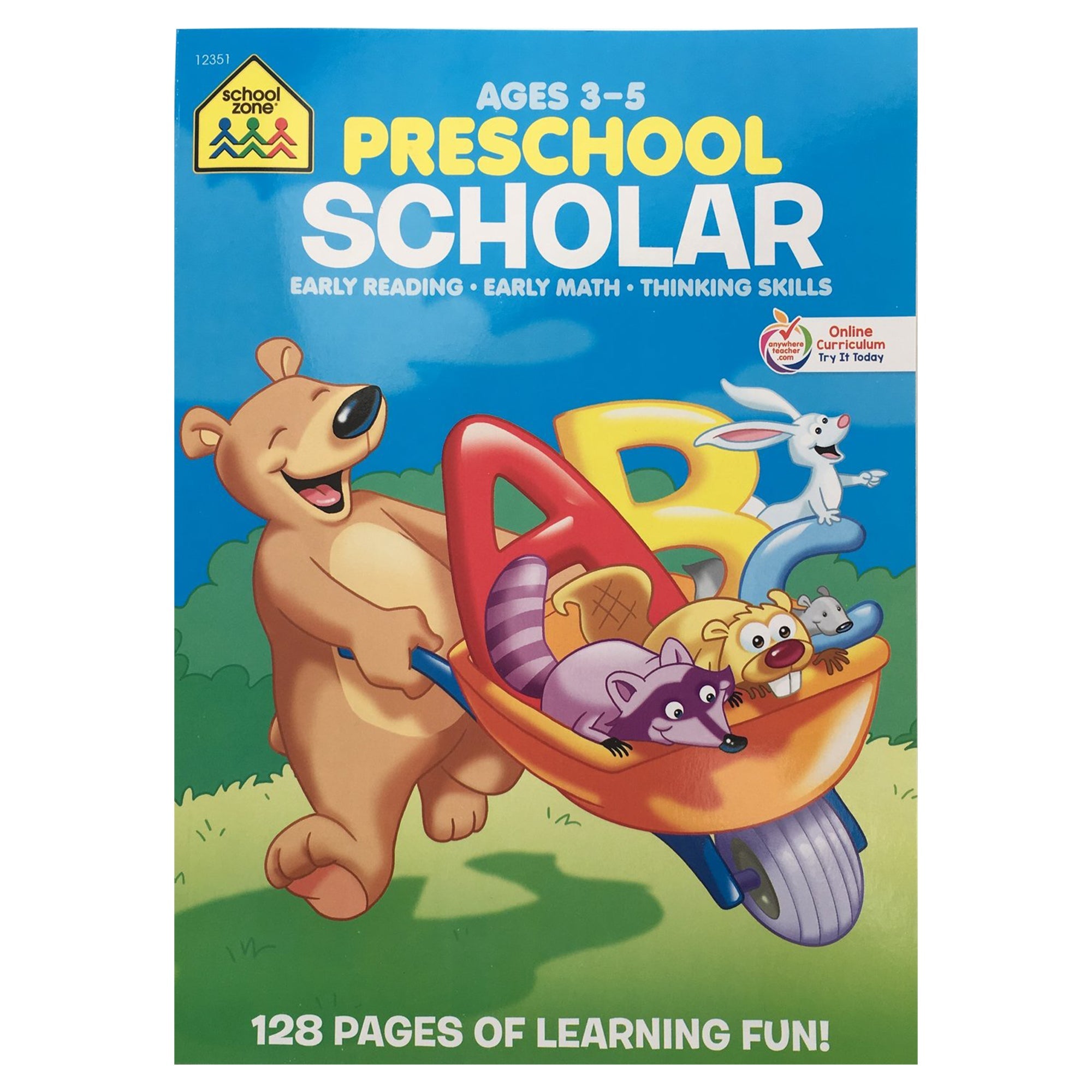 School Zone 128 Page Prescool WorkBook