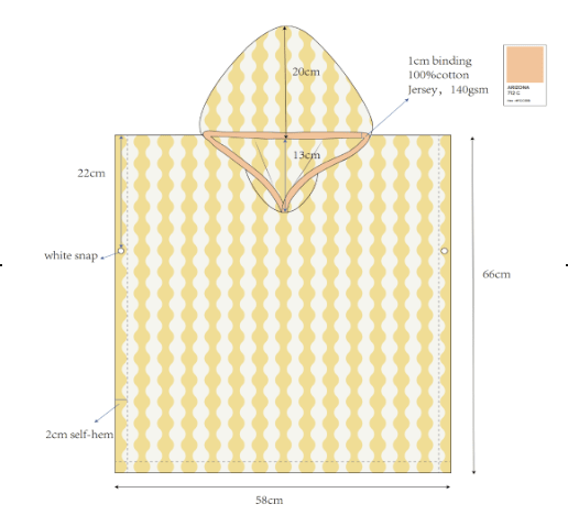 Coco Village 100% Cotton Kids Beach & Pool Poncho – Gelato - Image 7