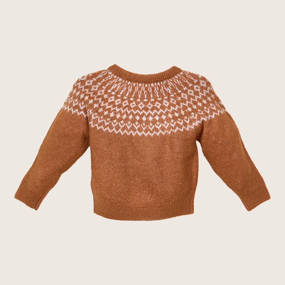 rise little earthling Fairisle Sweater BUHSW08 - Red / 3-6m - Image 6