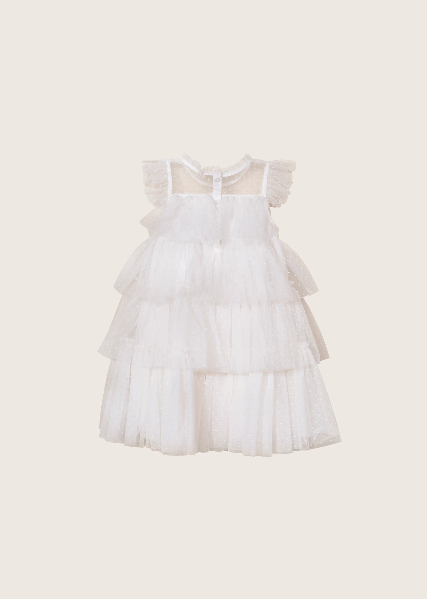 rise little earthling Tiered Dress TGHDR48 - White / 12-18m - Image 3