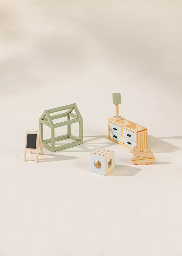 Coco Village Wooden Doll House Kids Room Furniture (7PCS) - Image 12