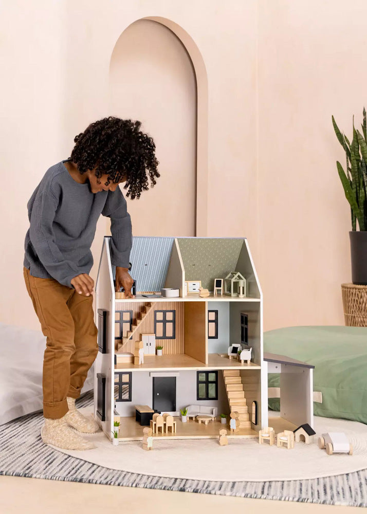 Coco Village Wooden Doll House Living Room Furniture (10pcs) - Image 18