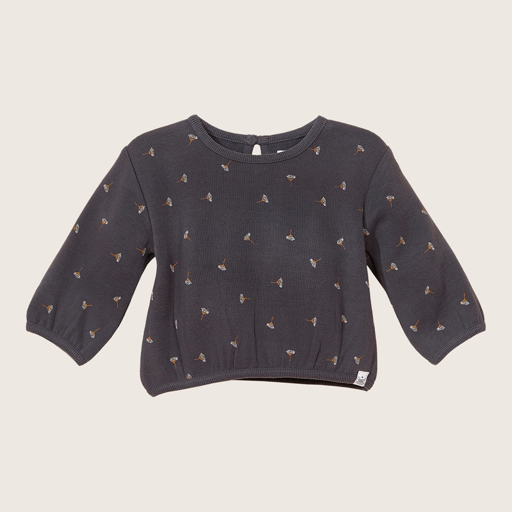 rise little earthling Crew Graphic Top - Obsidian / 12-18m - Image 4