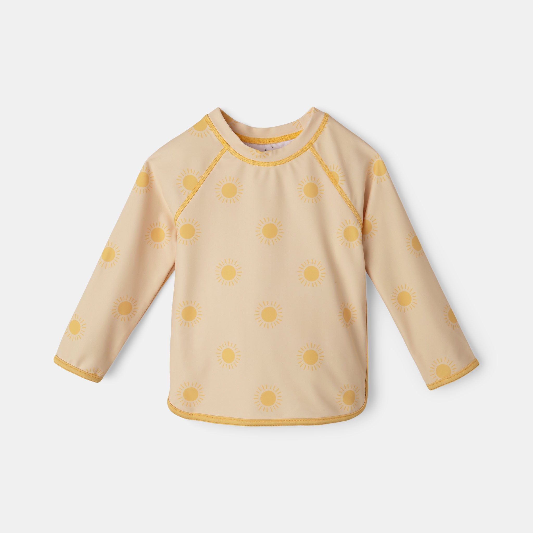 rise little earthling Long Sleeve Rashguard - Italian Straw / 18-24m