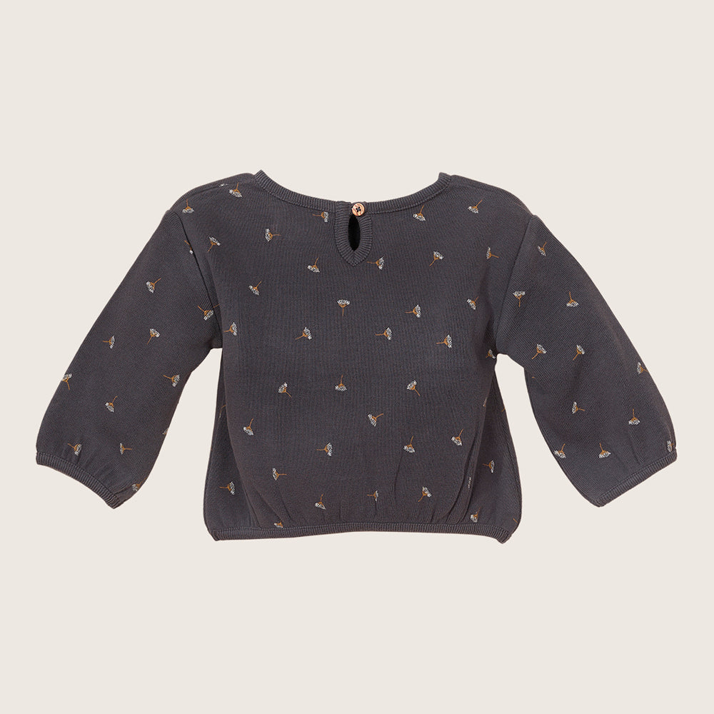 rise little earthling Crew Graphic Top - Obsidian / 12-18m - Image 6