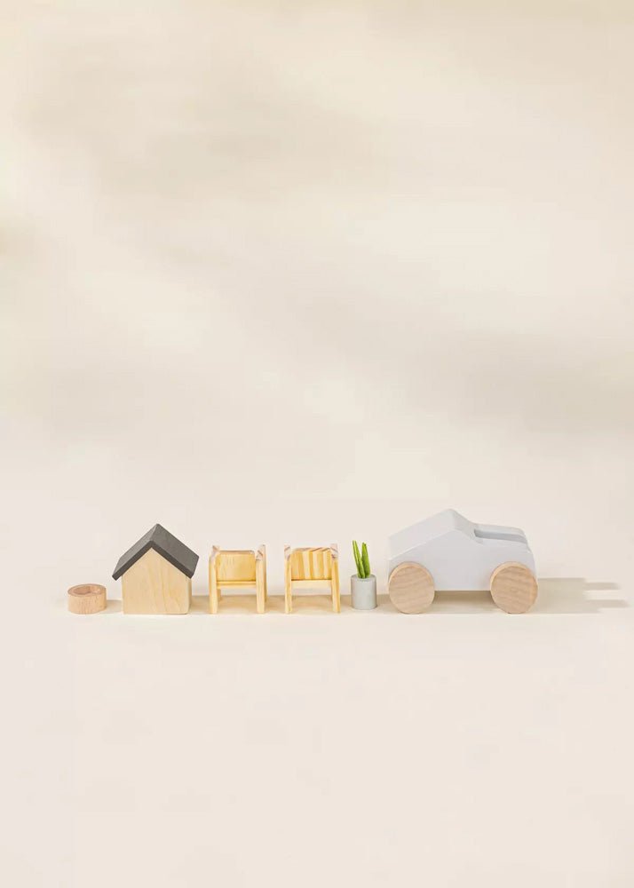 Coco Village Wooden Doll House Outdoor Furniture (8pcs) - Image 4