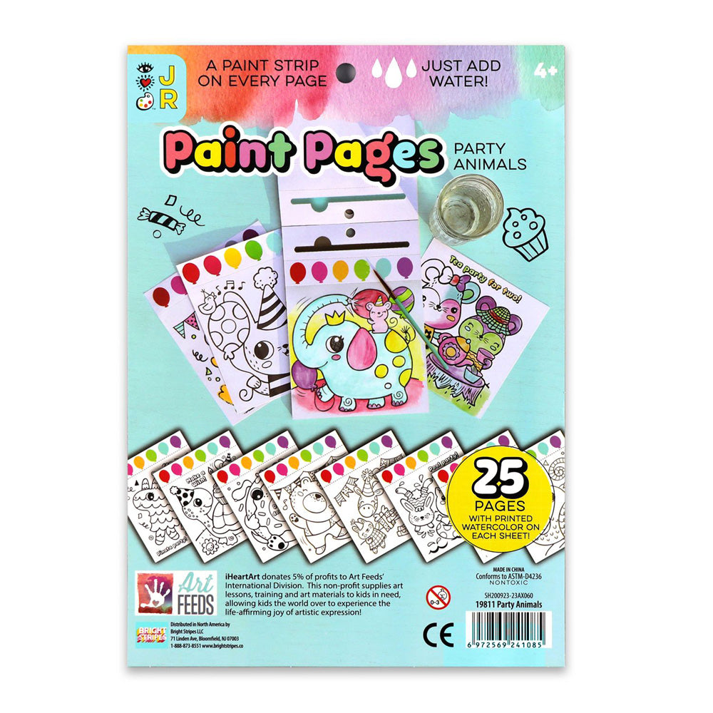 Bright Stripes Paint Pages: Party Animals - Image 11