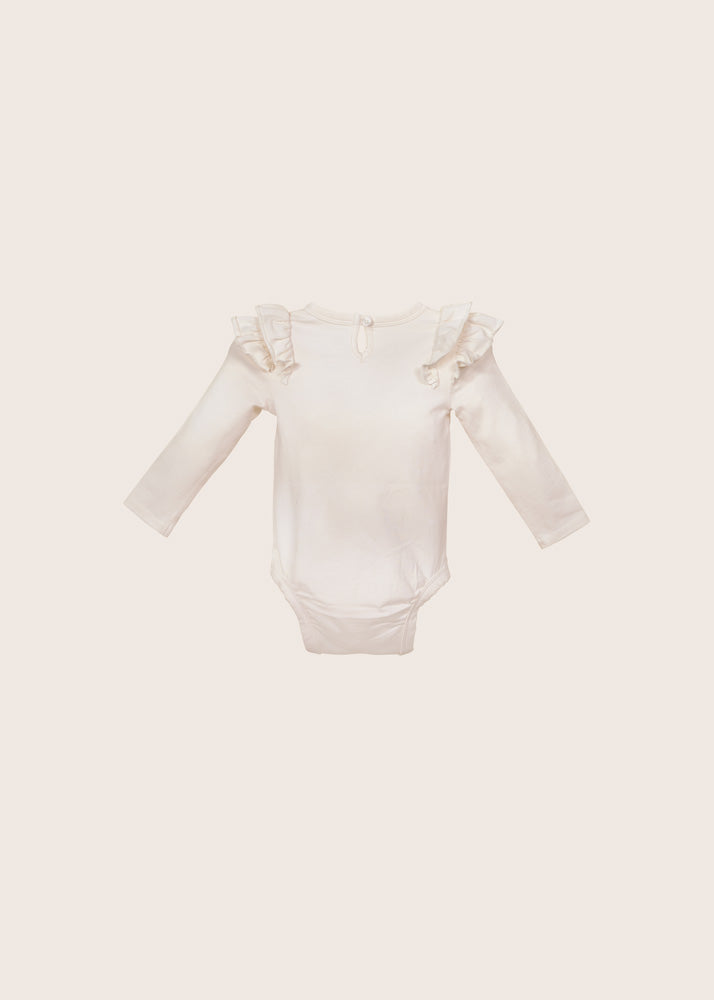 rise little earthling Ruffle Bodysuit - Red / 0-3m - Image 3
