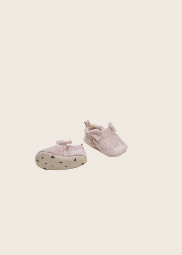 rise little earthling Slide Ons With Ears - Oatmeal / 12-18m - Image 2