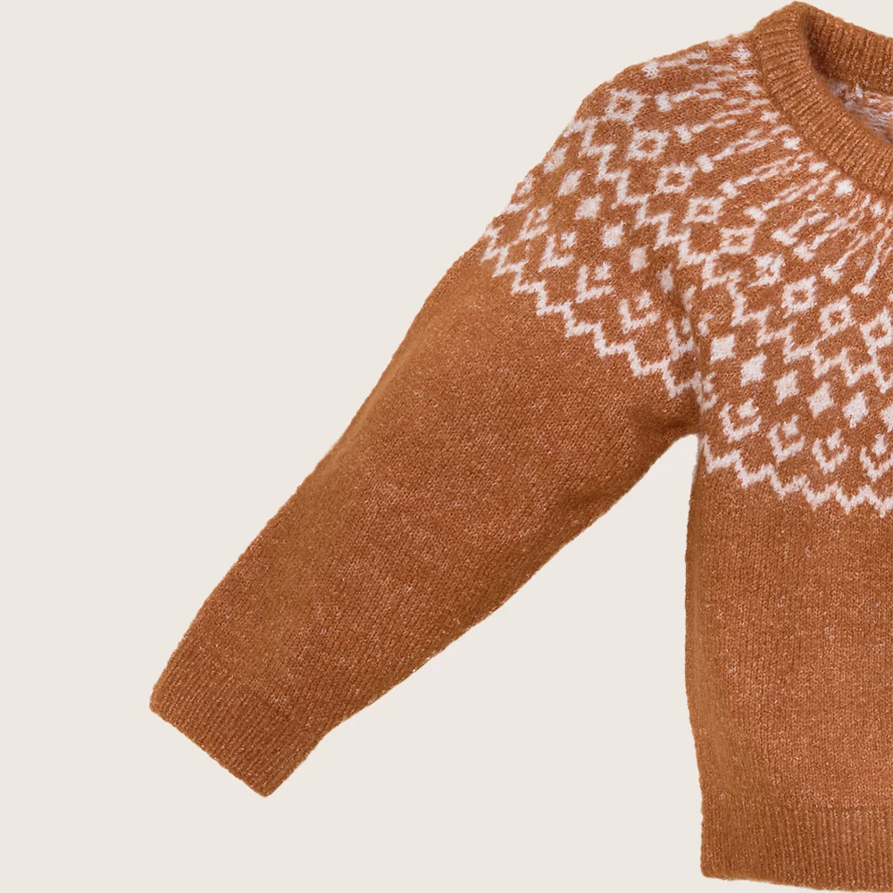 rise little earthling Fairisle Sweater BUHSW08 - Red / 3-6m - Image 5