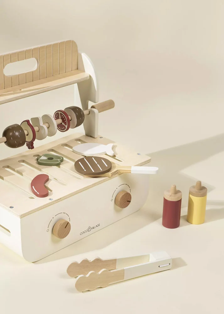 Coco Village Wooden Barbecue Playset and Accessories - Image 2