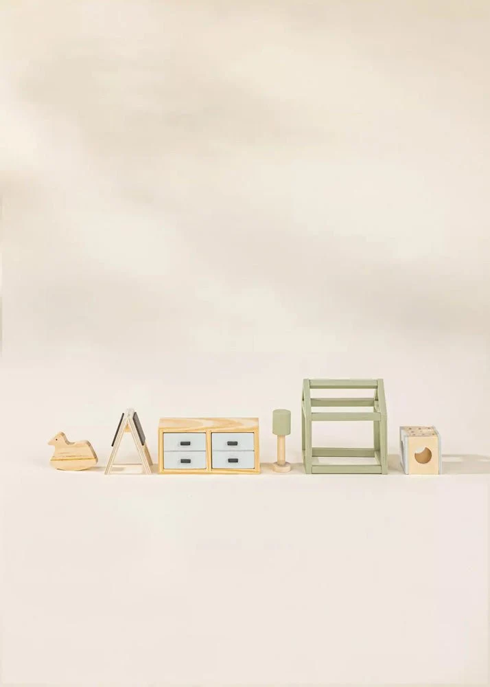 Coco Village Wooden Doll House Kids Room Furniture (7PCS) - Image 3