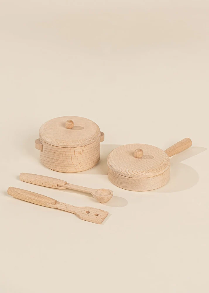 Coco Village Wooden Pots and Pans Playset (6 Pcs) - Image 10