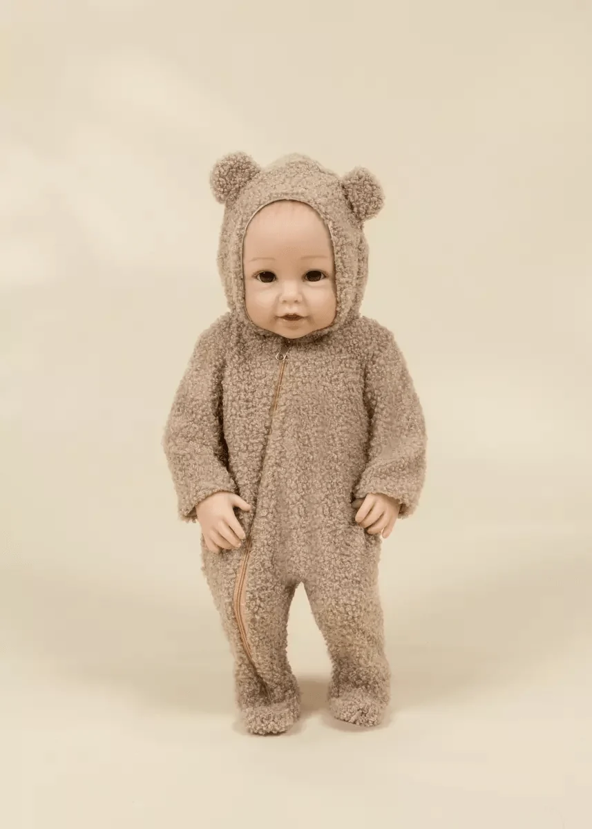 Coco Village CocoBaby 18" Baby Play Doll–Teddy Bear Onesie
