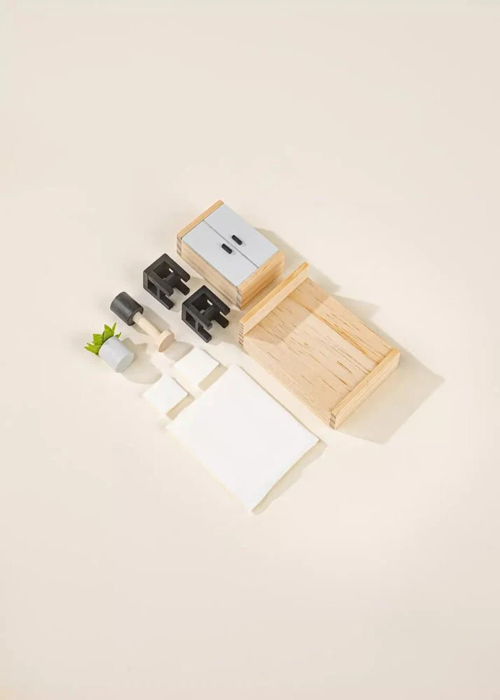 Coco Village Wooden Doll House Master Bedroom Furniture (9 pcs) - Image 5