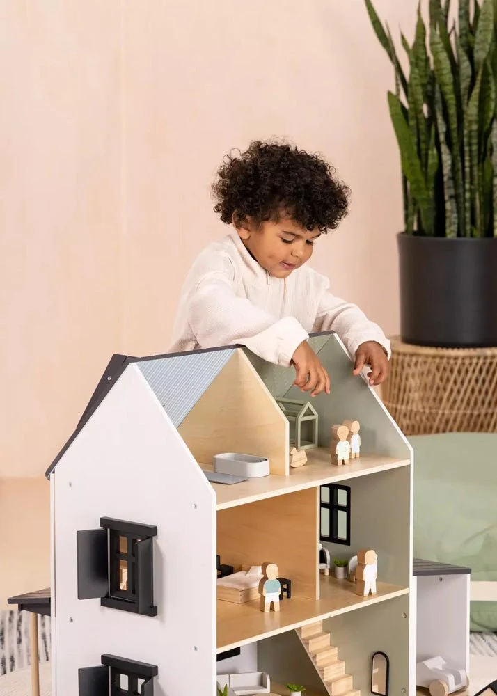Coco Village Wooden Doll House Kids Room Furniture (7PCS) - Image 8