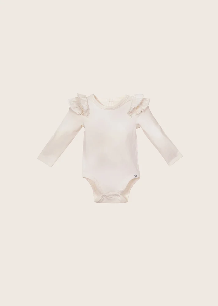 rise little earthling Ruffle Bodysuit - Red / 0-3m