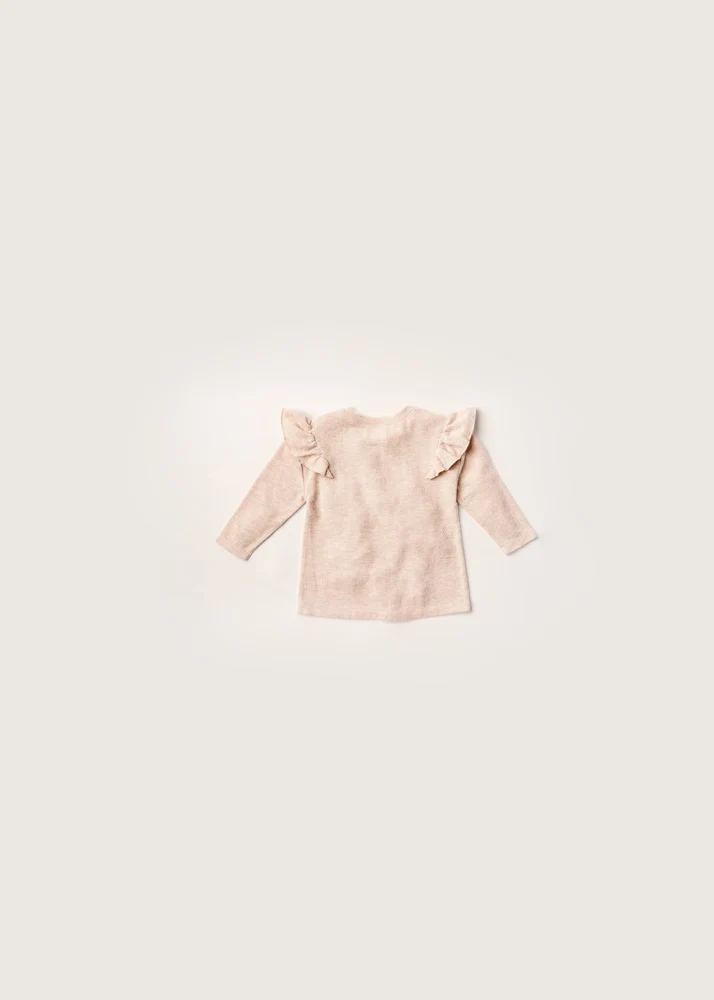 Rise Little Earthling Soft Ruffle Tee Oatmeal - Oatmeal / 12-18m - Image 3